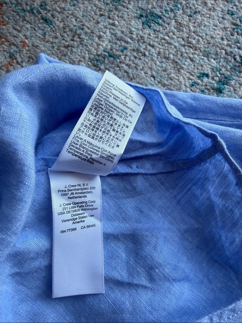 J.crew Blue Linen Dress, sz Tall 8